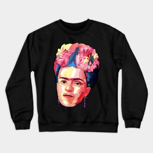 kahlo portrait Pop Art Crewneck Sweatshirt